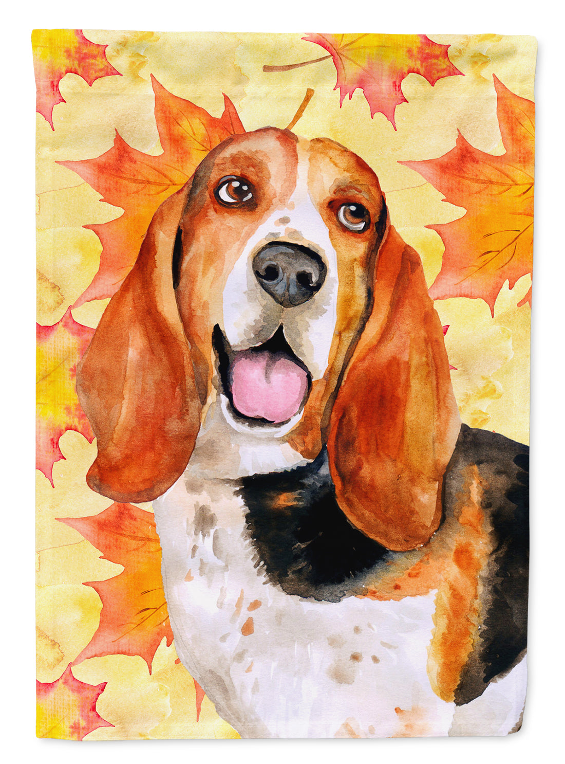 Basset Hound Fall Flag Canvas House Size BB9965CHF  the-store.com.