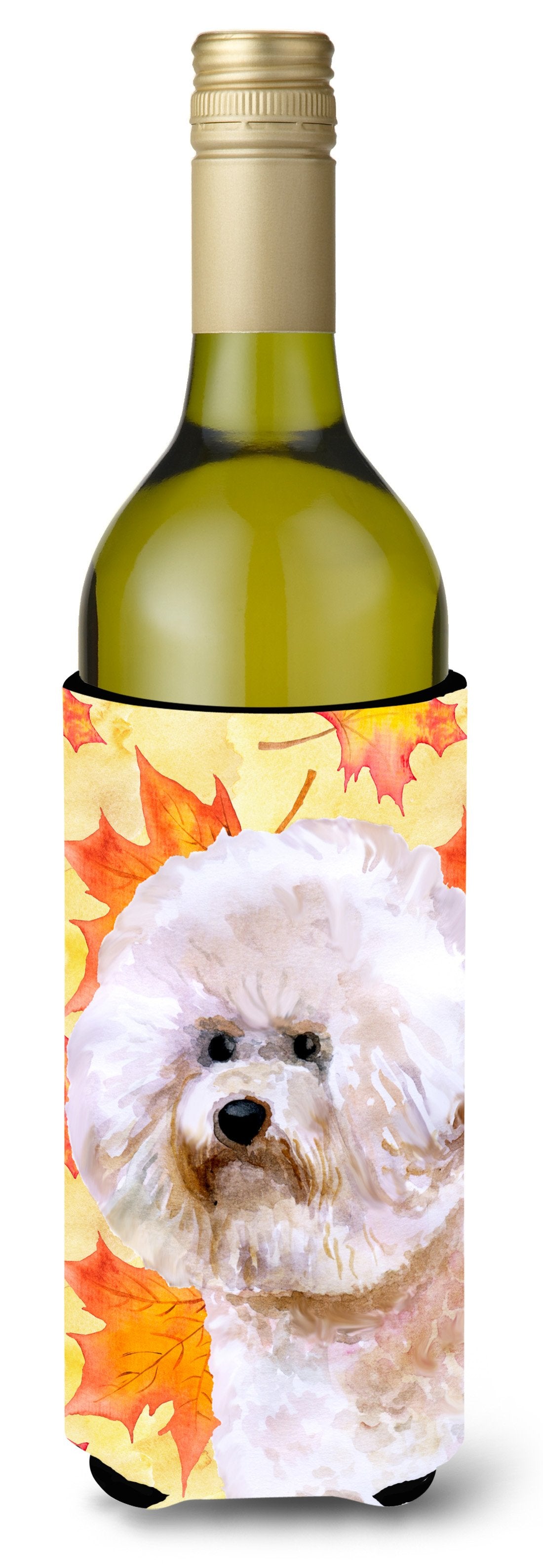 Bichon Frise #2 Fall Wine Bottle Beverge Insulator Hugger BB9966LITERK by Caroline&#39;s Treasures