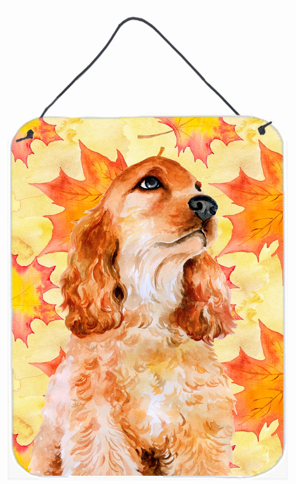 Cocker Spaniel Fall Wall or Door Hanging Prints BB9967DS1216 by Caroline&#39;s Treasures