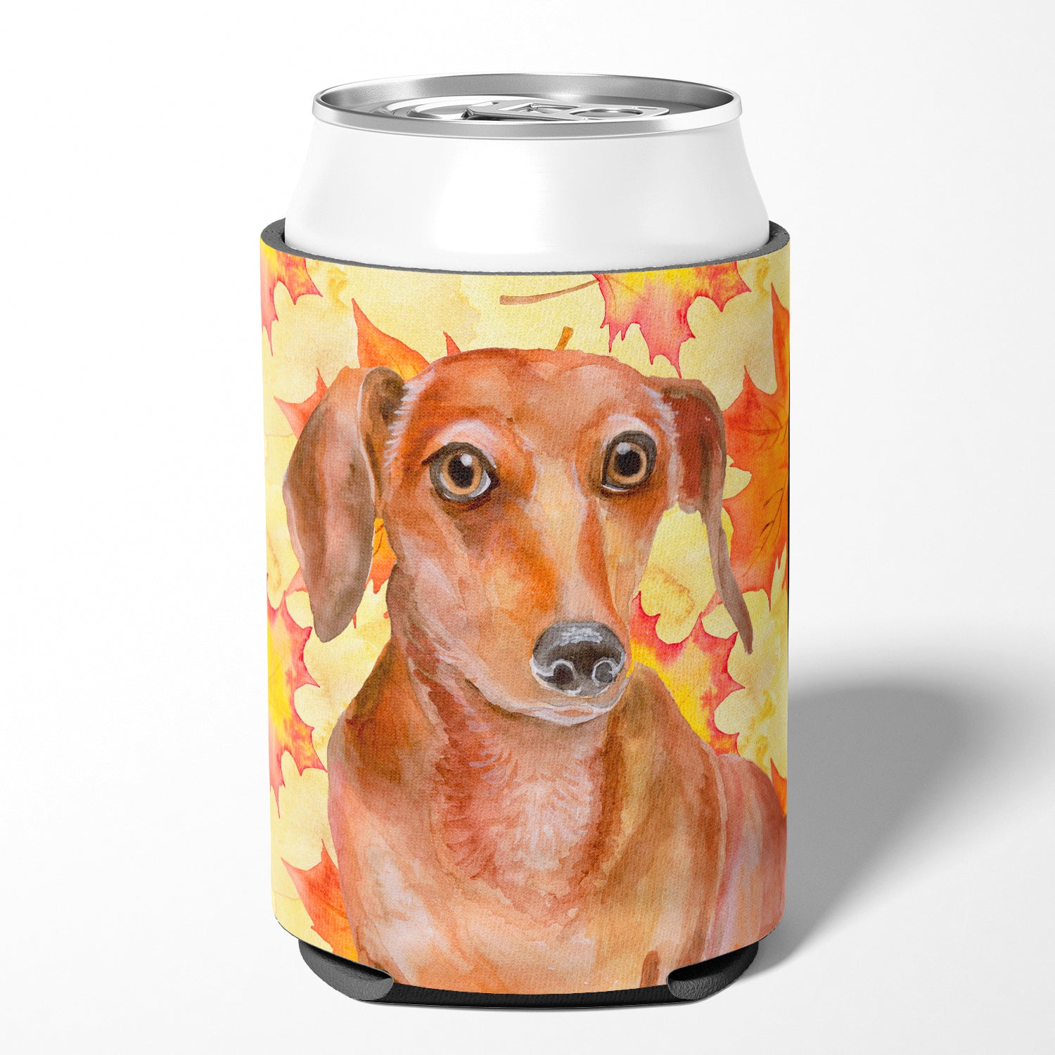 Red Dachshund Fall Can or Bottle Hugger