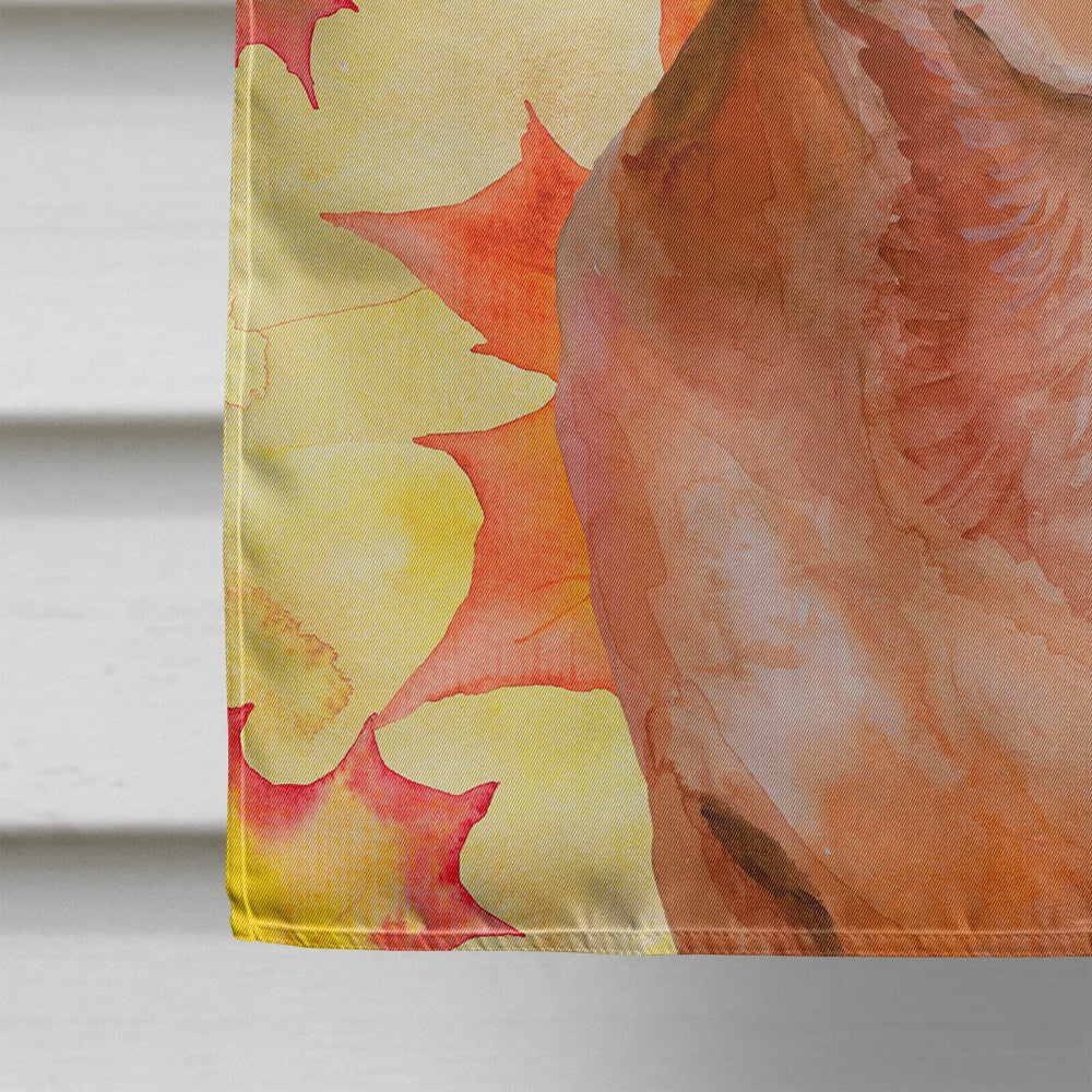Red Dachshund Fall Flag Canvas House Size BB9968CHF  the-store.com.