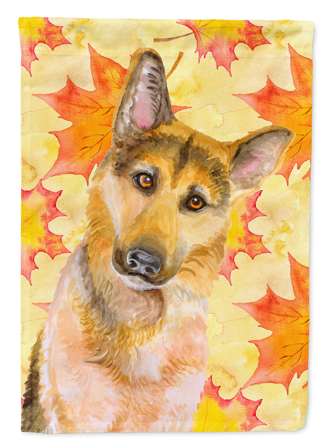 German Shepherd #2 Fall Flag Canvas House Size BB9972CHF  the-store.com.