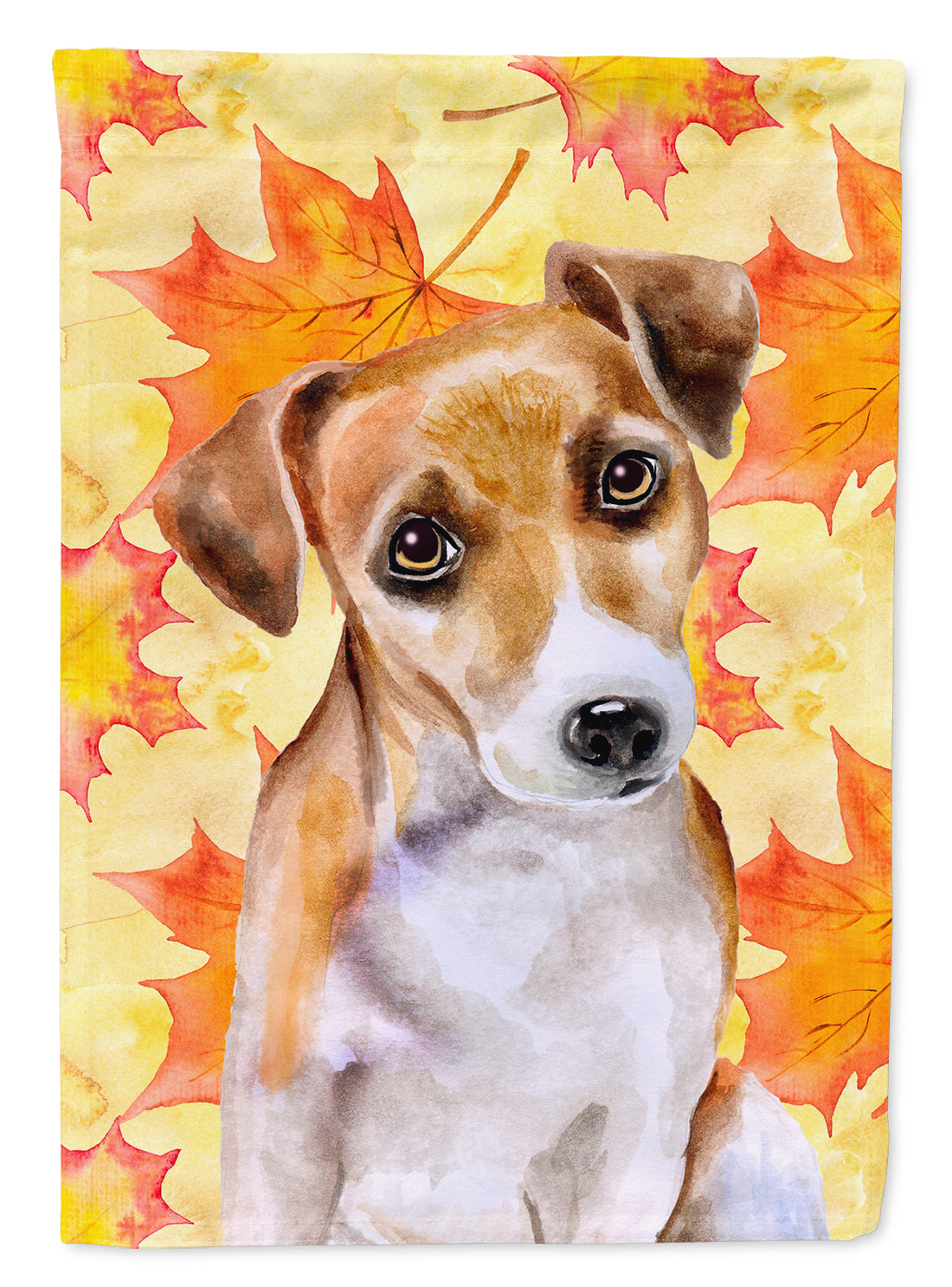 Jack Russell Terrier #2 Fall Flag Canvas House Size BB9974CHF