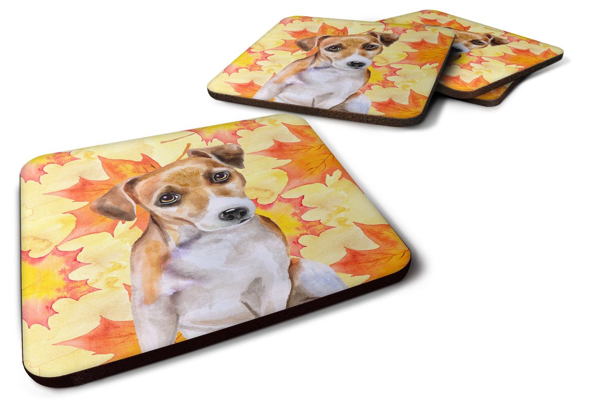 Jack Russell Terrier #2 Fall Foam Coaster Set of 4 BB9974FC - the-store.com