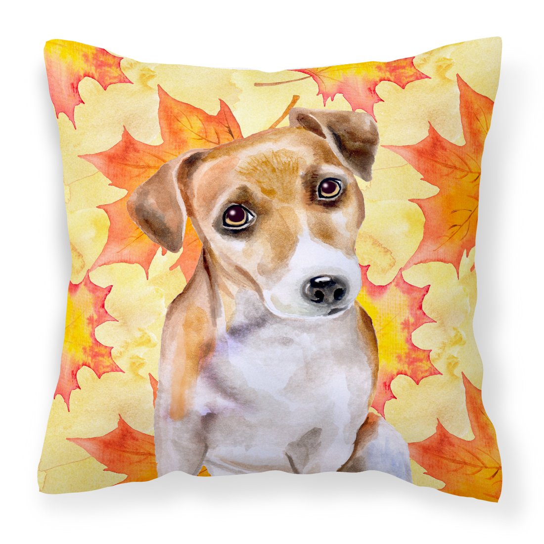 Jack Russell Terrier #2 Fall Fabric Decorative Pillow BB9974PW1818 by Caroline's Treasures