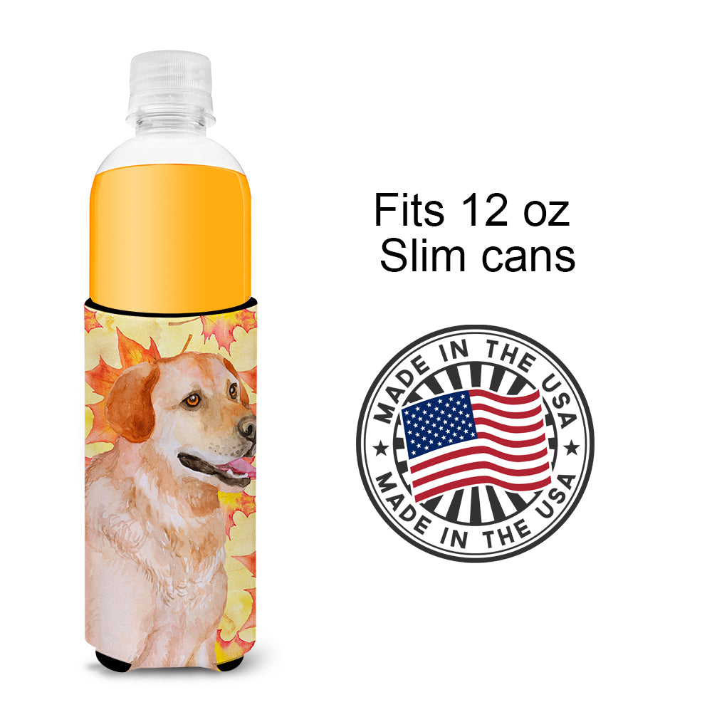 Labrador Retriever Fall  Ultra Hugger for slim cans BB9975MUK  the-store.com.