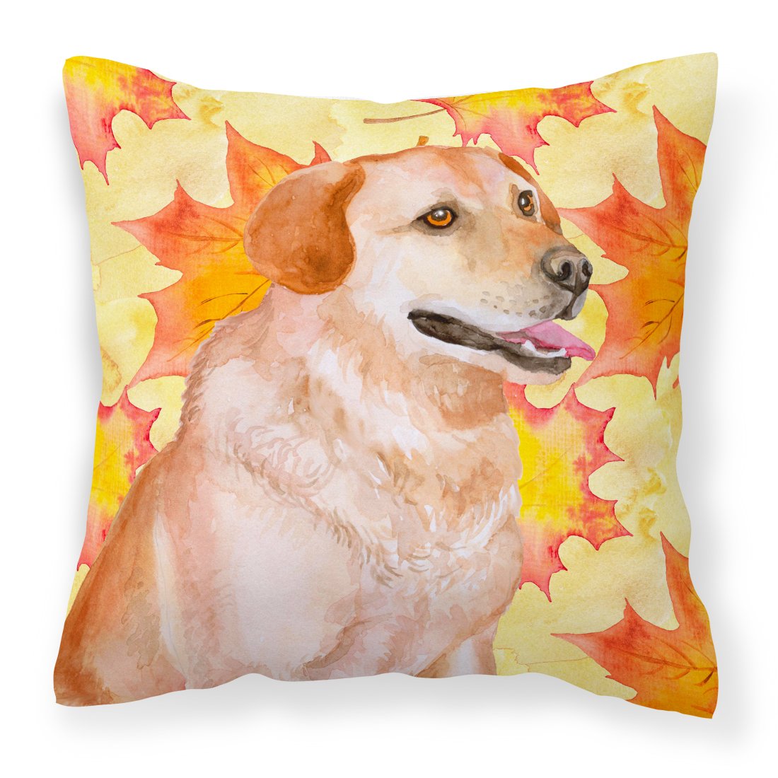Labrador Retriever Fall Fabric Decorative Pillow by Caroline's Treasures