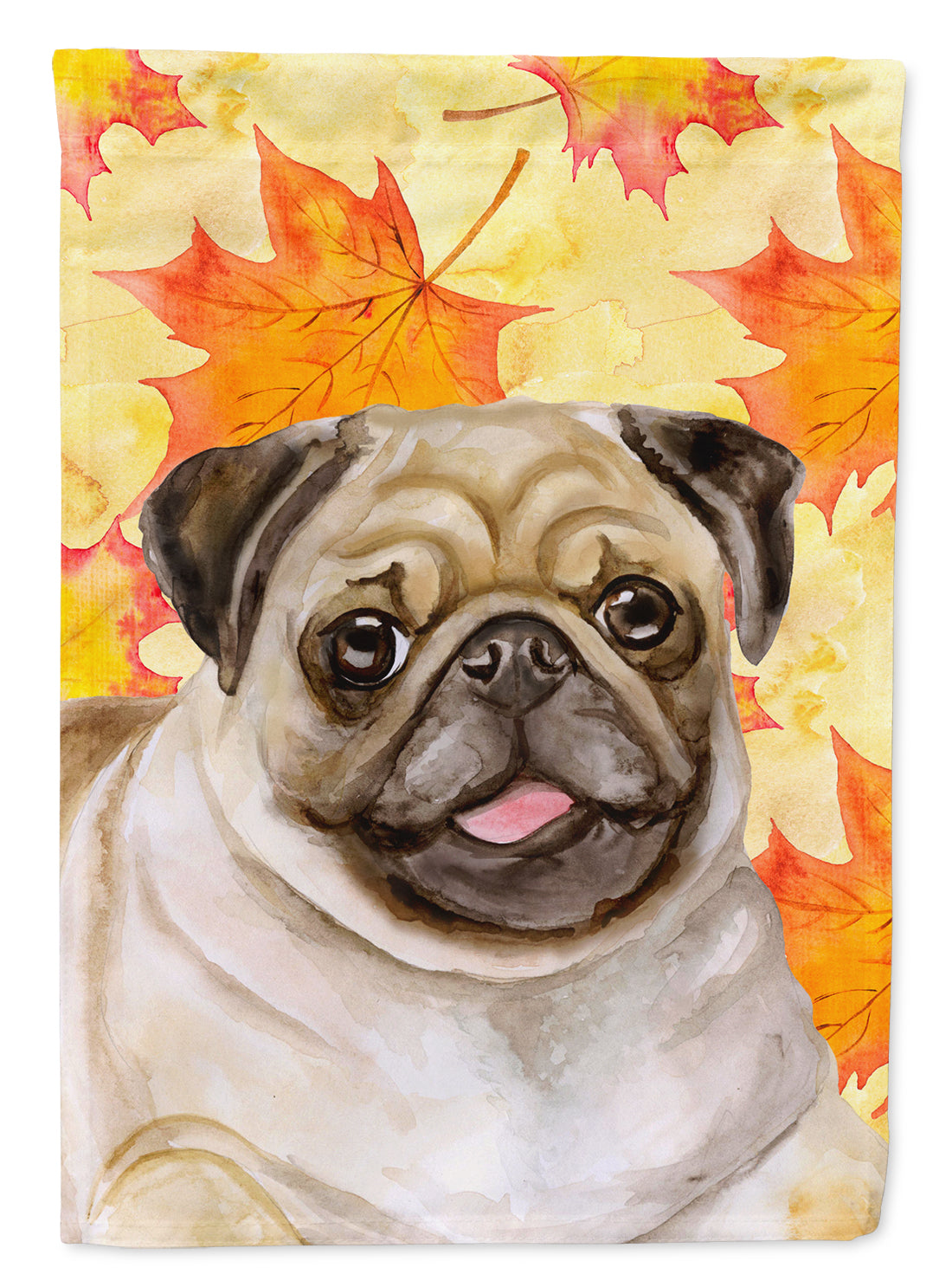Fawn Pug Fall Flag Canvas House Size BB9979CHF  the-store.com.