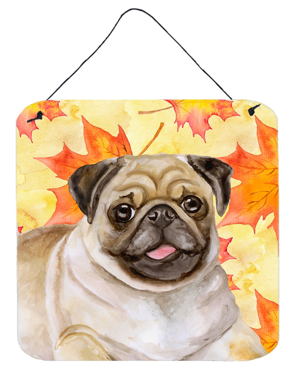 Fawn Pug Fall Wall or Door Hanging Prints BB9979DS66 by Caroline's Treasures