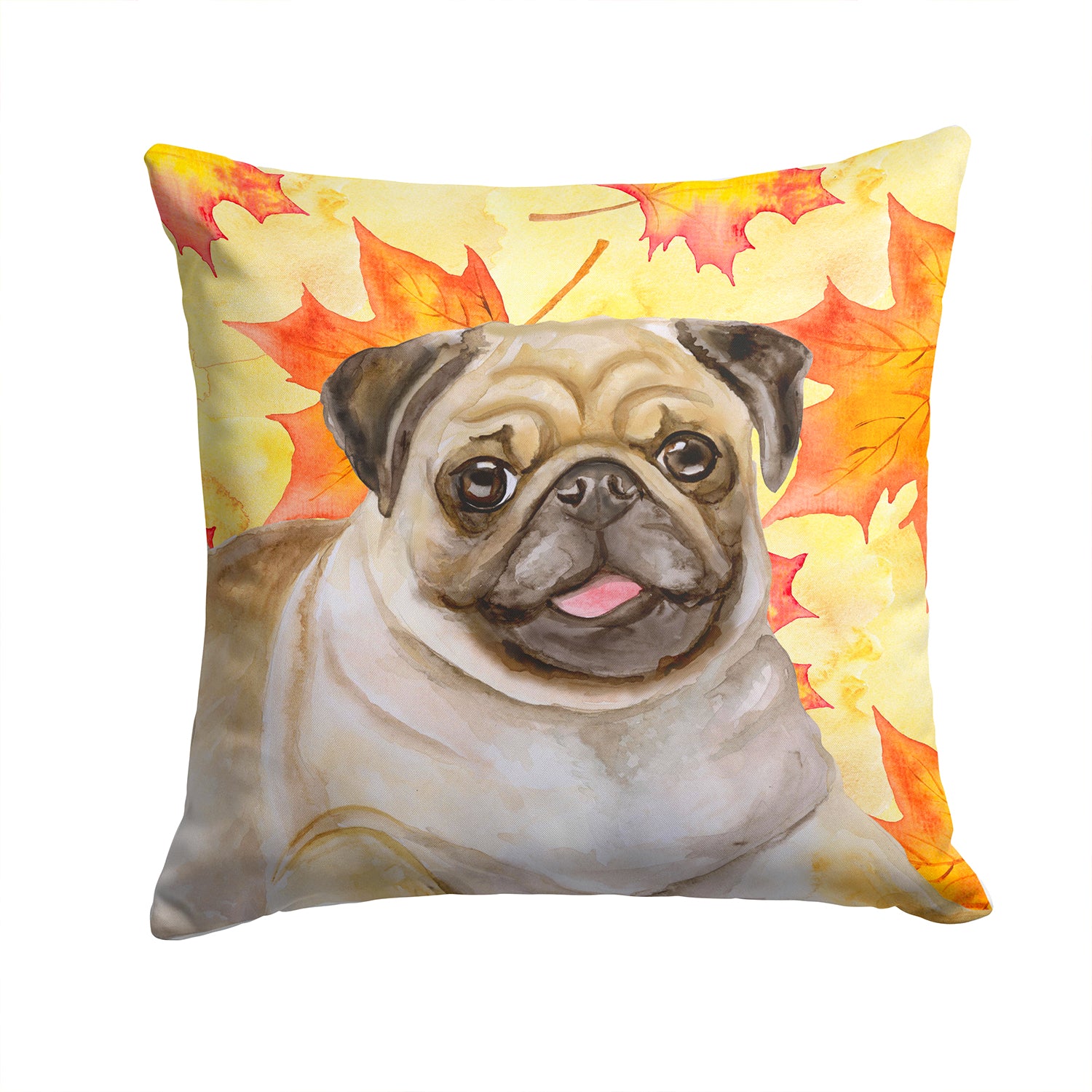 Fawn Pug Fall Fabric Decorative Pillow - the-store.com