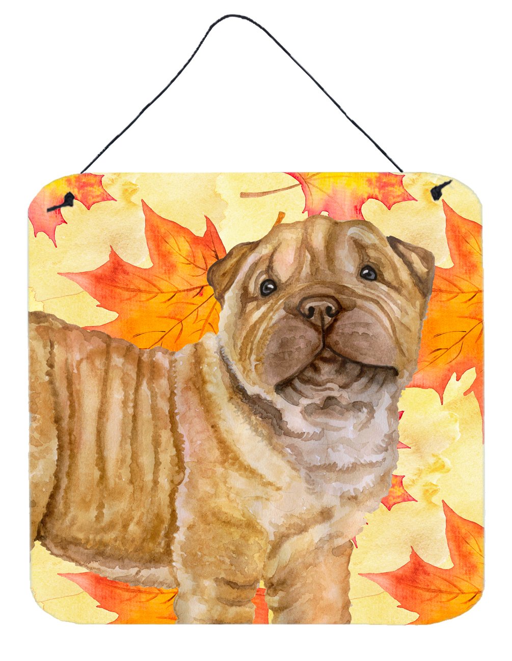 Shar Pei Puppy Fall Wall or Door Hanging Prints BB9980DS66 by Caroline&#39;s Treasures