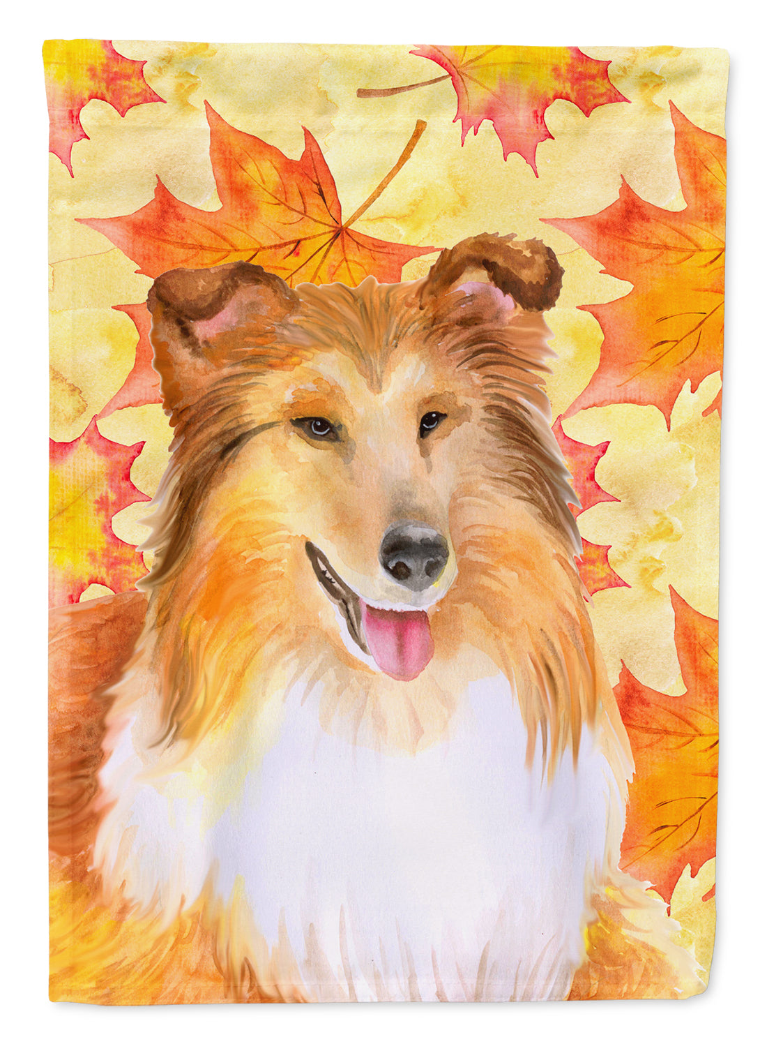 Sheltie Fall Flag Canvas House Size BB9981CHF  the-store.com.