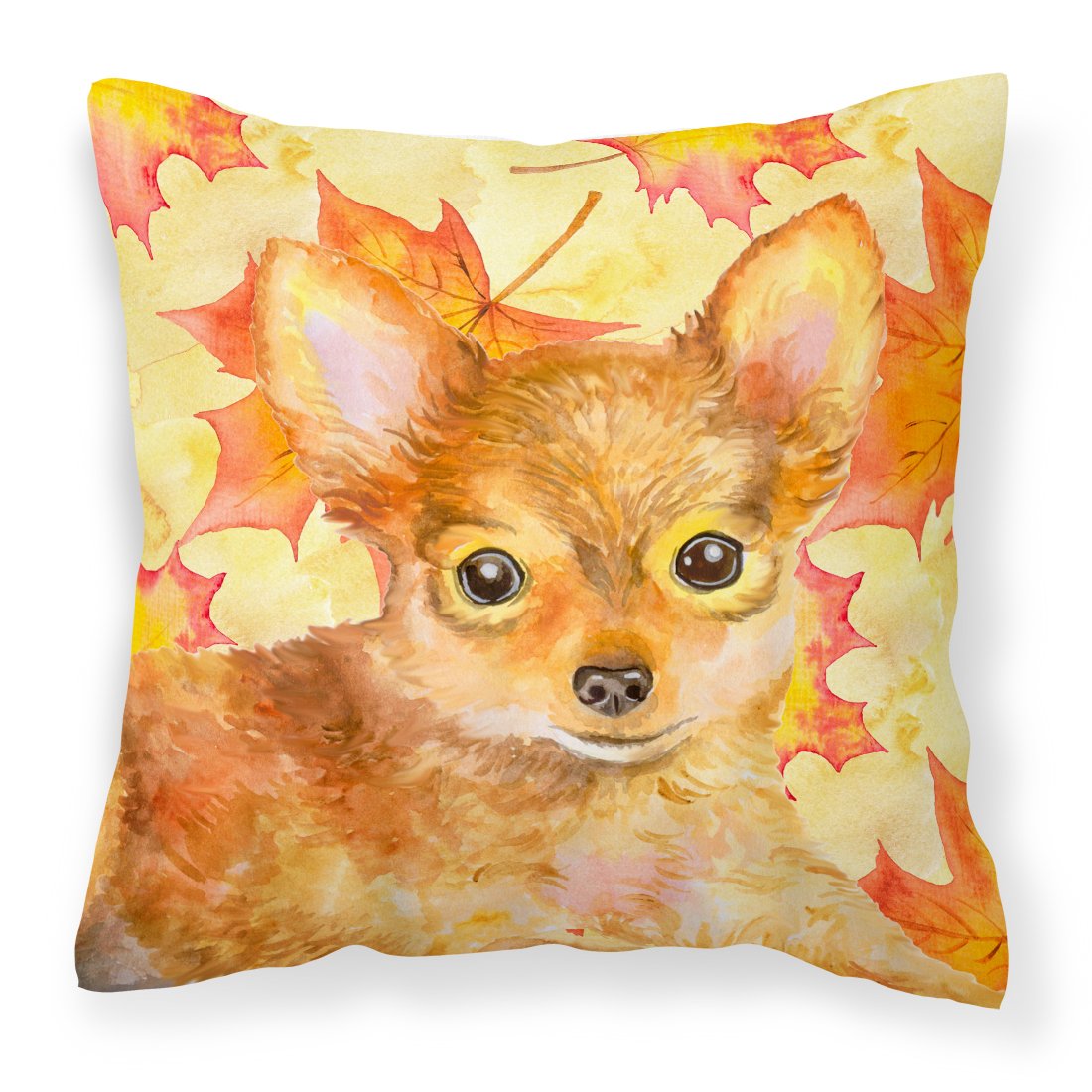 Toy Terrier Fall Fabric Decorative Pillow BB9983PW1818 by Caroline&#39;s Treasures