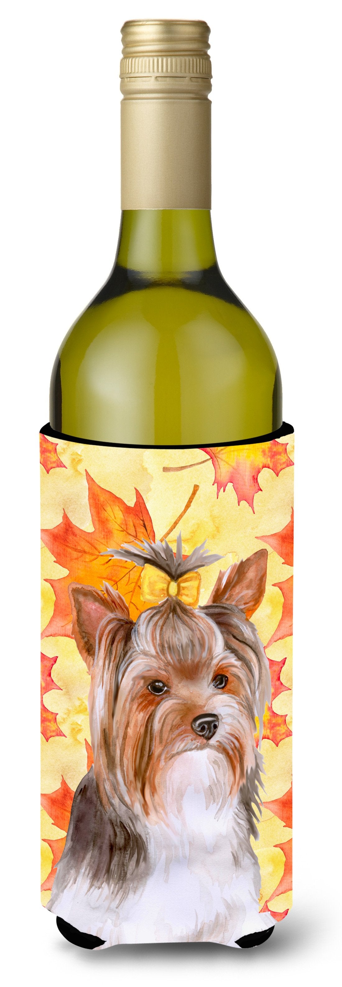 Yorkshire Terrier #2 Fall Wine Bottle Beverge Insulator Hugger BB9984LITERK by Caroline&#39;s Treasures