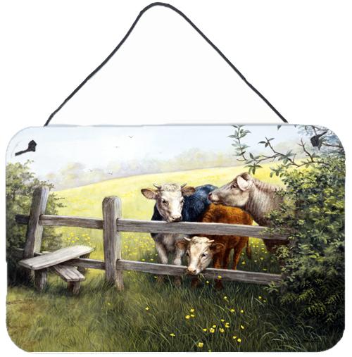 Cows in a Buttercup Meadow Wall or Door Hanging Prints by Caroline&#39;s Treasures