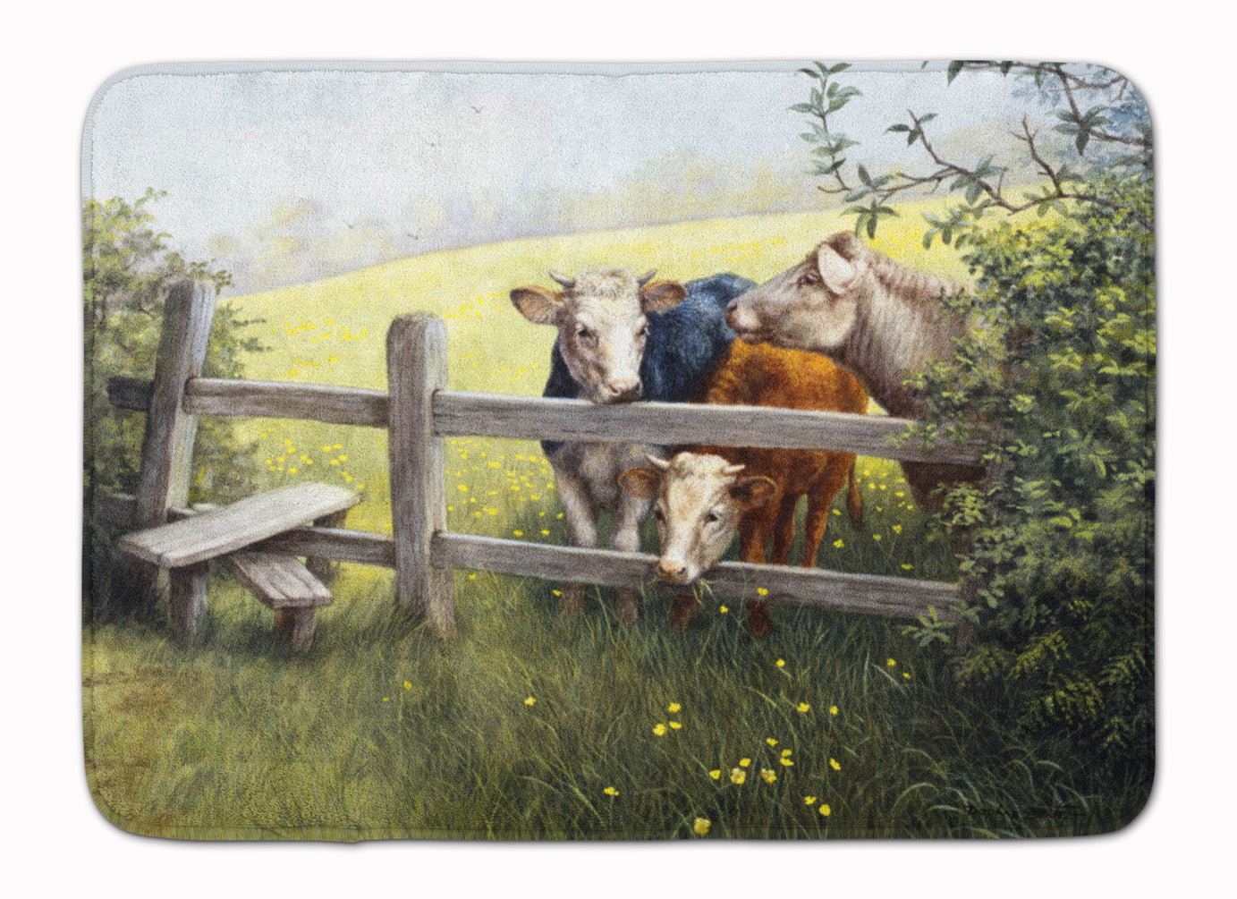 Cows in a Buttercup Meadow Machine Washable Memory Foam Mat BDBA0103RUG - the-store.com