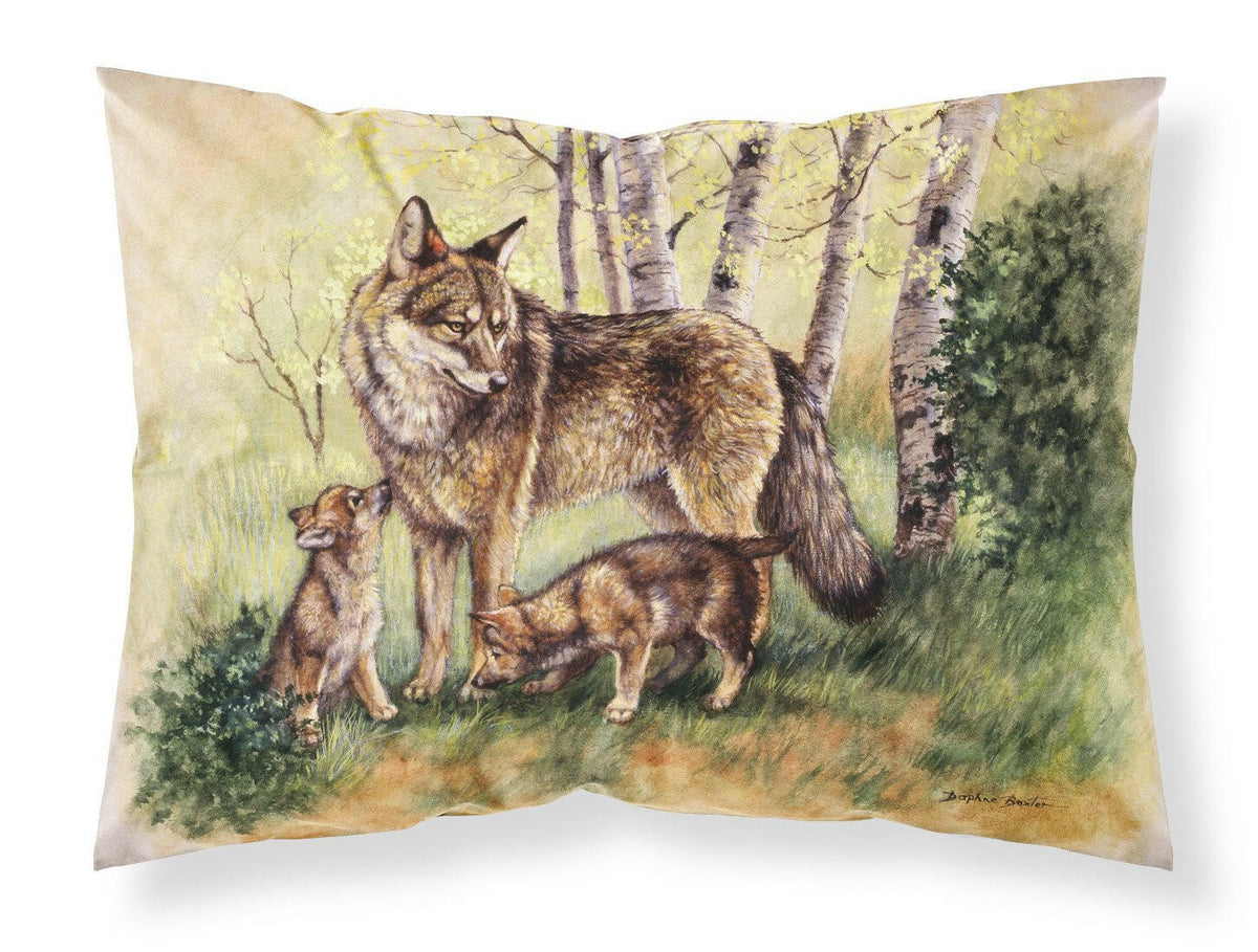 Wolf Wolves by Daphne Baxter Fabric Standard Pillowcase BDBA0115PILLOWCASE by Caroline&#39;s Treasures