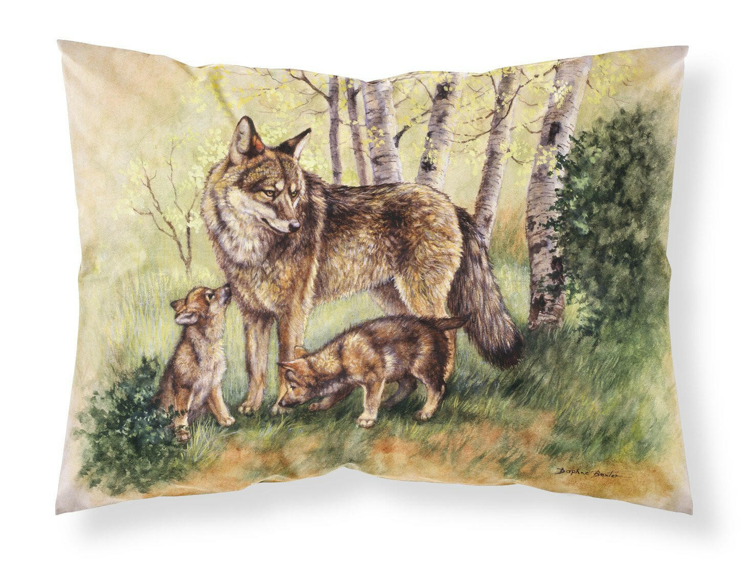 Wolf Wolves by Daphne Baxter Fabric Standard Pillowcase BDBA0115PILLOWCASE by Caroline's Treasures