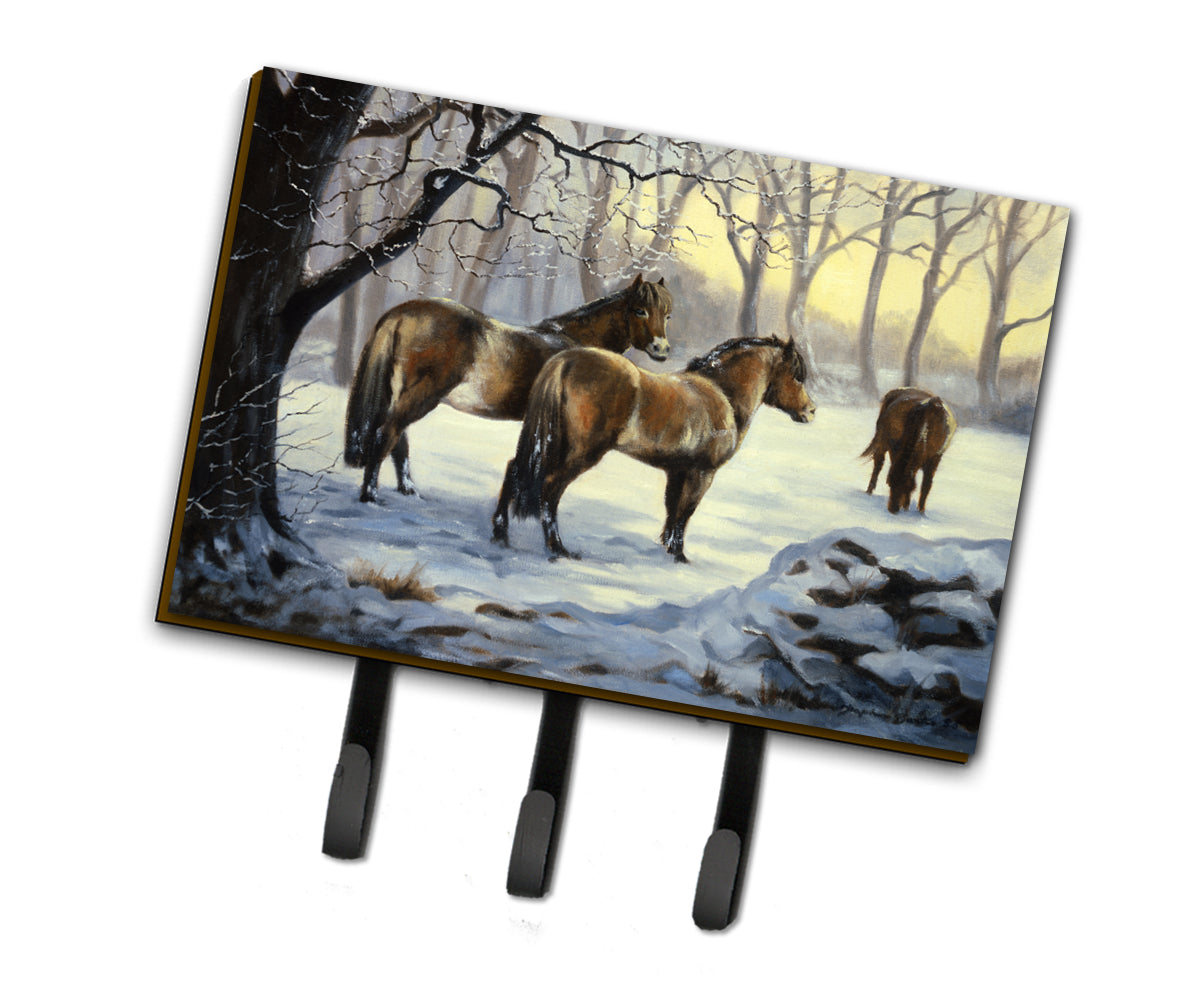 Horses in Snow by Daphne Baxter Leash or Key Holder BDBA0122TH68