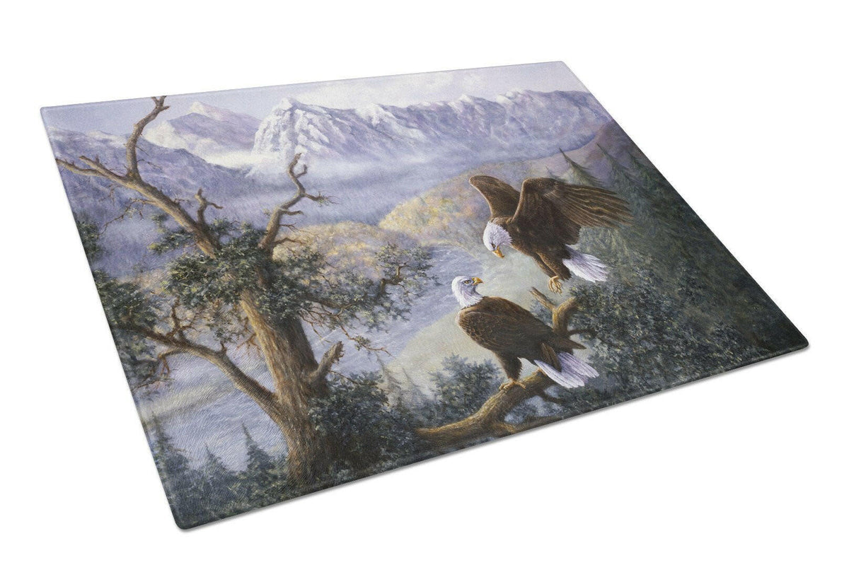 Eagles by Daphne Baxter Glass Cutting Board Large BDBA0153LCB by Caroline&#39;s Treasures