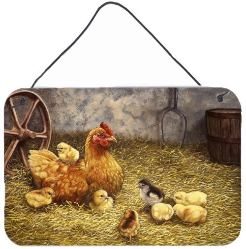 Chicken Hen and Her Chicks Wall or Door Hanging Prints BDBA0176DS812 by Caroline&#39;s Treasures
