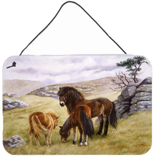 Horses in the Meadow Wall or Door Hanging Prints by Caroline&#39;s Treasures
