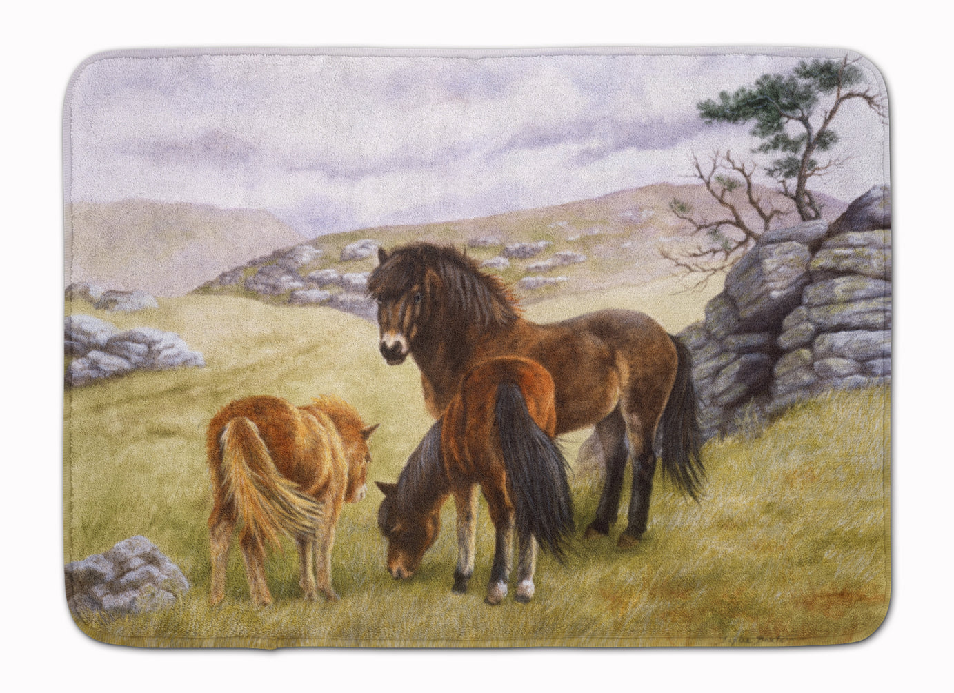 Horses in the Meadow Machine Washable Memory Foam Mat BDBA0189RUG - the-store.com