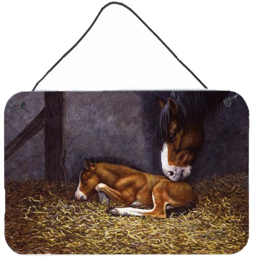 Horse and Her Foal Wall or Door Hanging Prints by Caroline's Treasures
