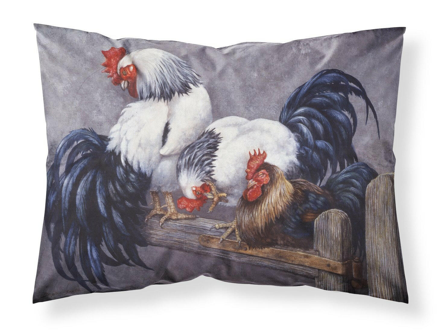 Roosters Roosting Fabric Standard Pillowcase BDBA0208PILLOWCASE by Caroline's Treasures