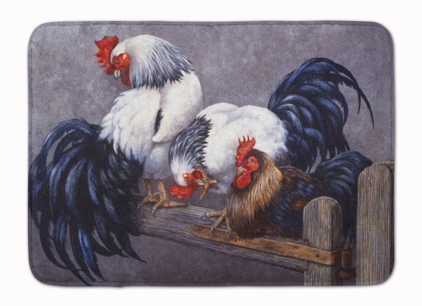 Roosters Roosting Machine Washable Memory Foam Mat BDBA0208RUG - the-store.com