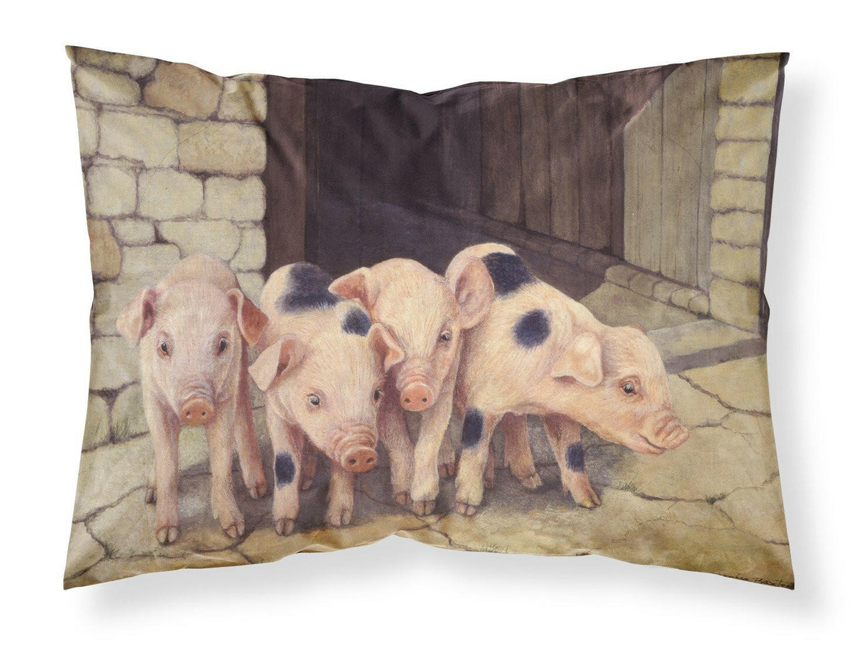Pigs Piglets by Daphne Baxter Fabric Standard Pillowcase BDBA0225PILLOWCASE by Caroline&#39;s Treasures