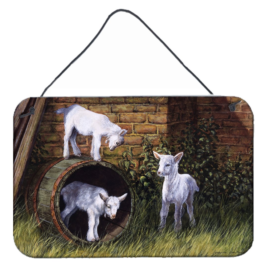 Goats by Daphne Baxter Wall or Door Hanging Prints BDBA0232DS812 by Caroline&#39;s Treasures