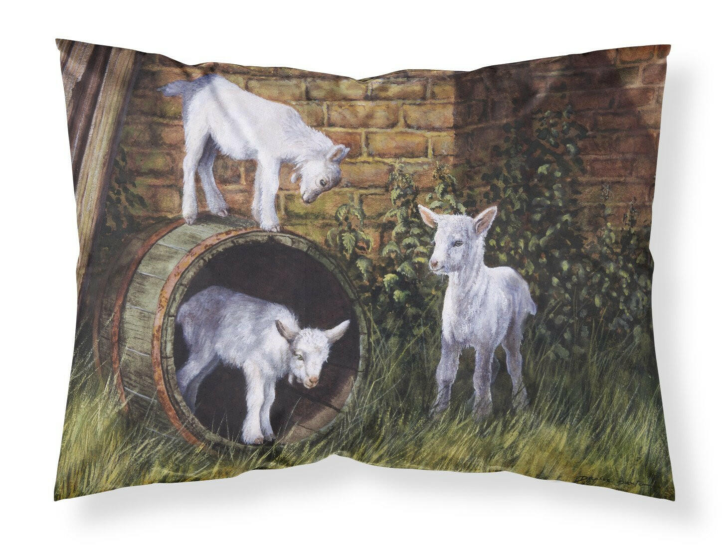 Goats by Daphne Baxter Fabric Standard Pillowcase BDBA0232PILLOWCASE by Caroline's Treasures