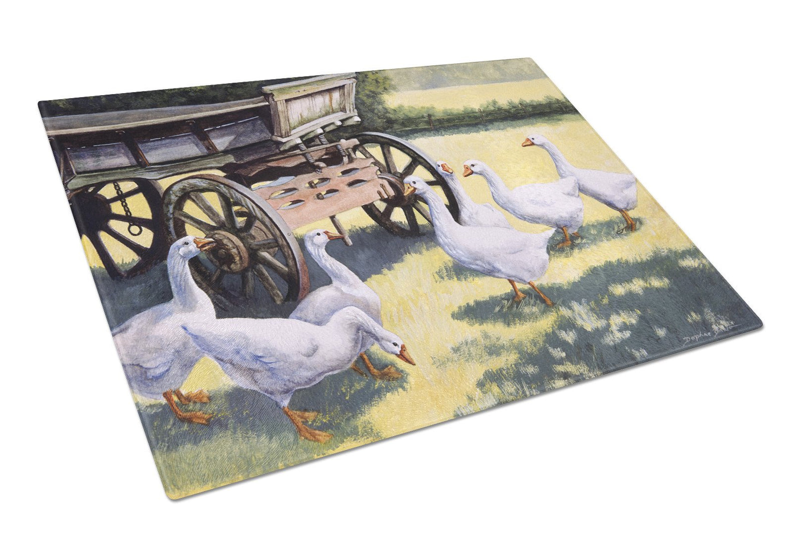 Geese by Daphne Baxter Glass Cutting Board Large BDBA0234LCB by Caroline's Treasures