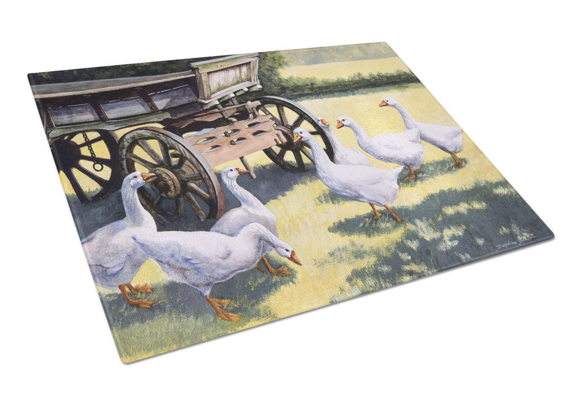 Geese by Daphne Baxter Glass Cutting Board Large BDBA0234LCB by Caroline&#39;s Treasures
