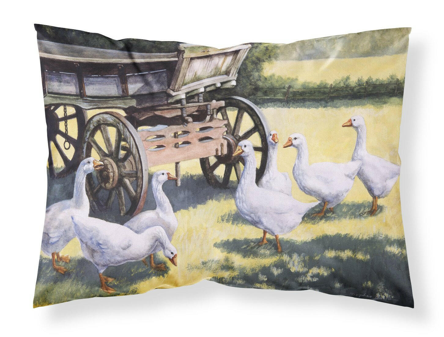 Geese by Daphne Baxter Fabric Standard Pillowcase BDBA0234PILLOWCASE by Caroline's Treasures