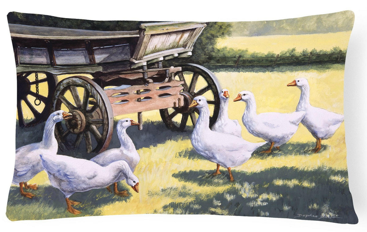 Geese by Daphne Baxter Fabric Decorative Pillow BDBA0234PW1216 by Caroline&#39;s Treasures