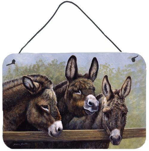 Donkeys by Daphne Baxter Wall or Door Hanging Prints BDBA0235DS812 by Caroline&#39;s Treasures