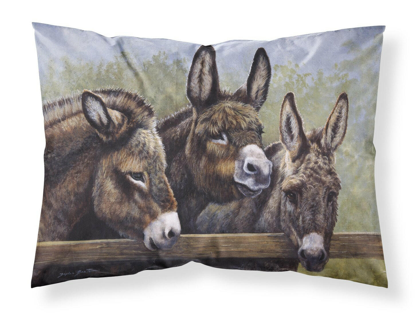 Donkeys by Daphne Baxter Fabric Standard Pillowcase BDBA0235PILLOWCASE by Caroline's Treasures