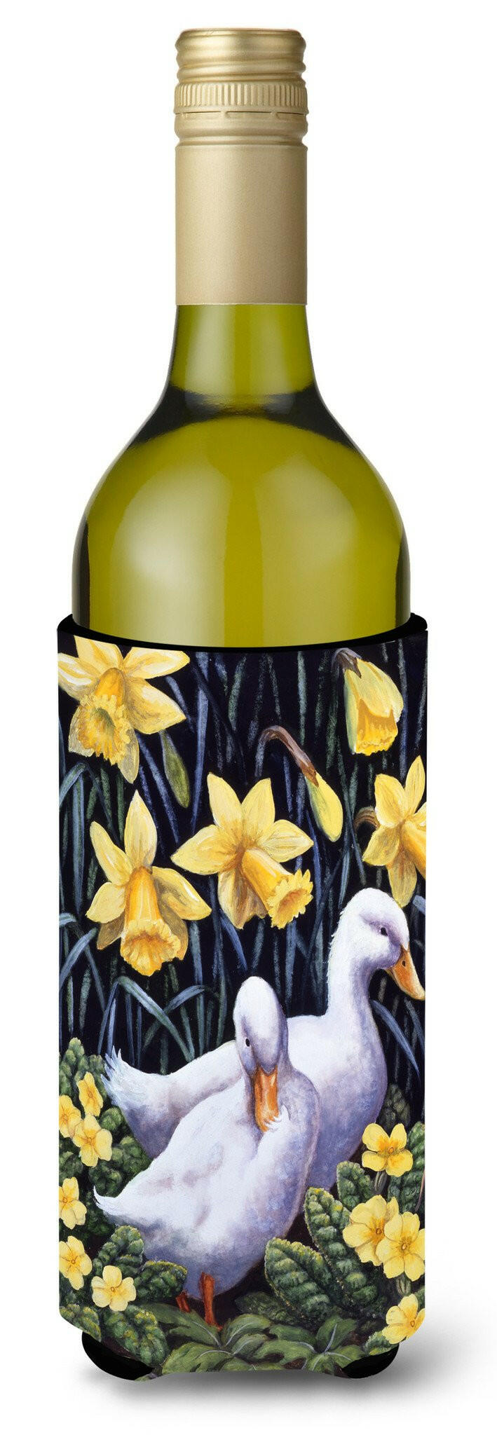 Ducks by Daphne Baxter Wine Bottle Beverage Insulator Hugger BDBA0279LITERK by Caroline&#39;s Treasures