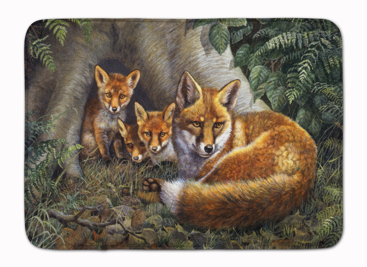 A Family of Foxes at Home Machine Washable Memory Foam Mat BDBA0283RUG - the-store.com