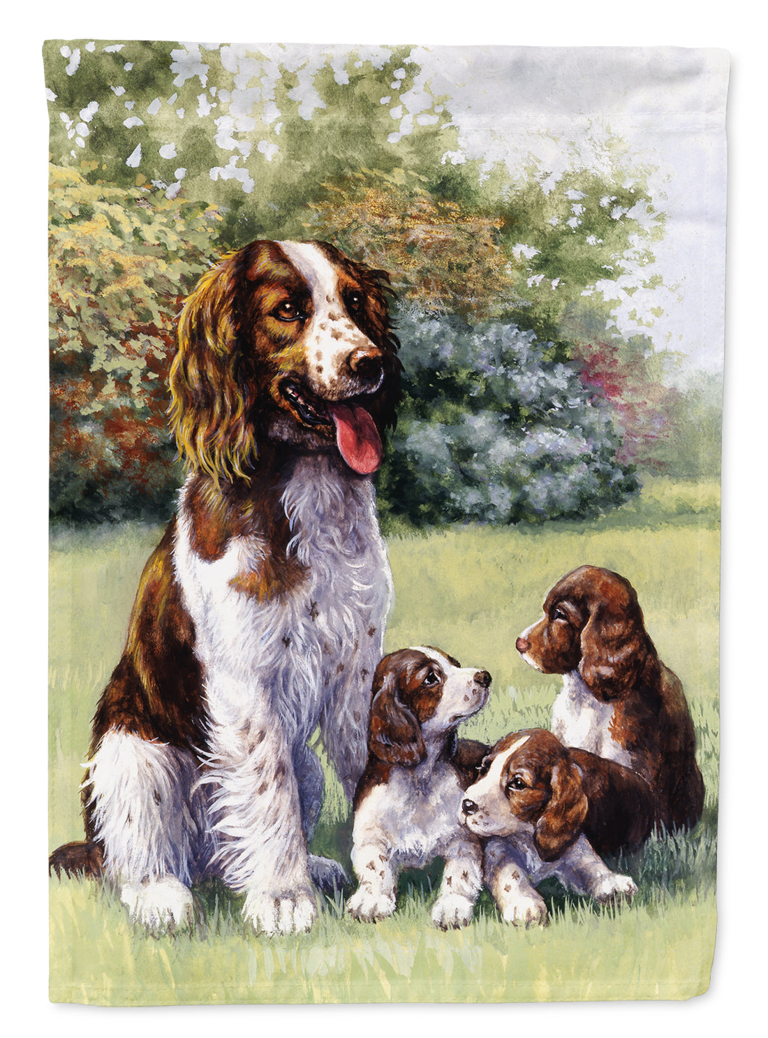 Springer Spaniels by Daphne Baxter Flag Canvas House Size BDBA0288CHF  the-store.com.