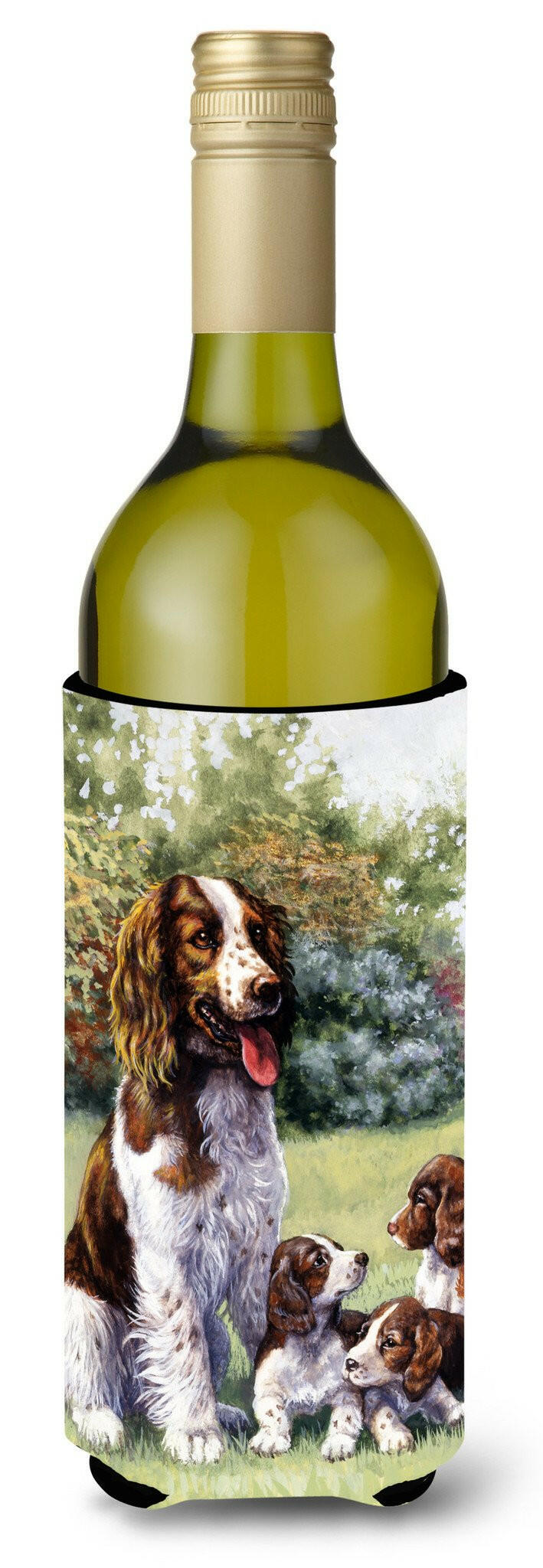 Springer Spaniels by Daphne Baxter Wine Bottle Beverage Insulator Hugger BDBA0288LITERK by Caroline&#39;s Treasures