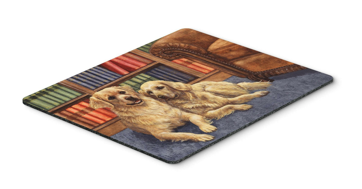Golden Retrievers in the Library Mouse Pad, Hot Pad or Trivet BDBA0289MP by Caroline&#39;s Treasures