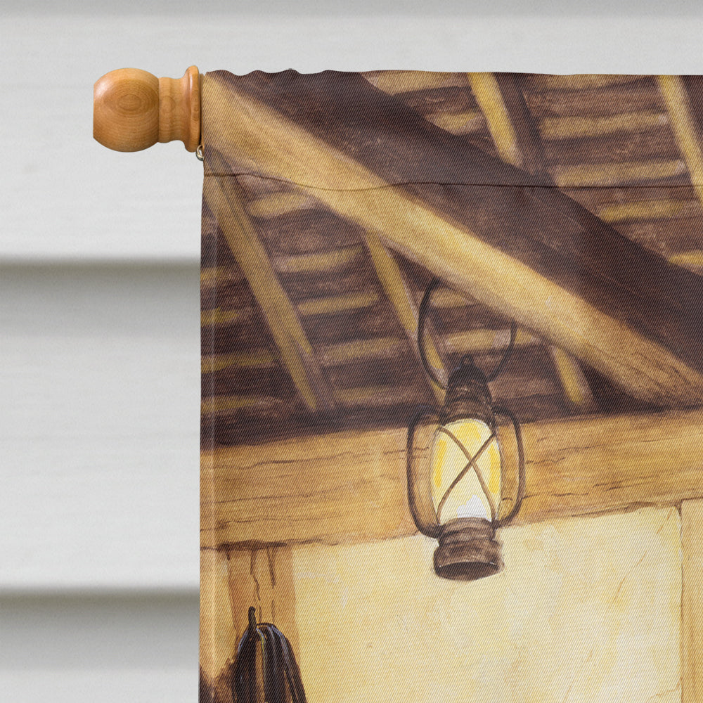 Cydesdale In The Stable Flag Canvas House Size BDBA0291CHF