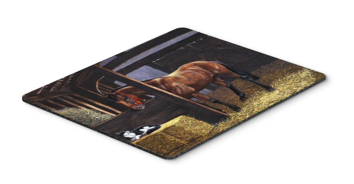 Horse In Stable with Cat Mouse Pad, Hot Pad or Trivet BDBA0295MP by Caroline&#39;s Treasures