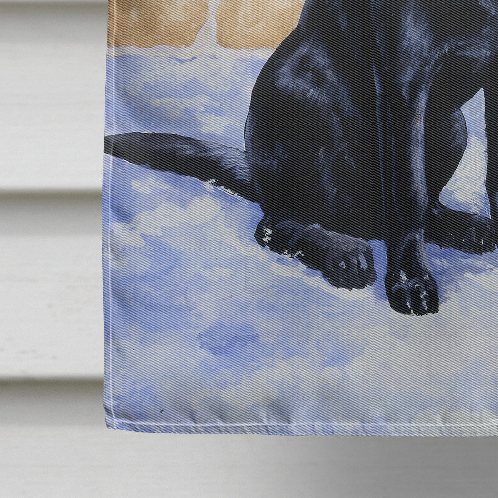 Black Labrador by the Mail Box Flag Canvas House Size BDBA0301CHF