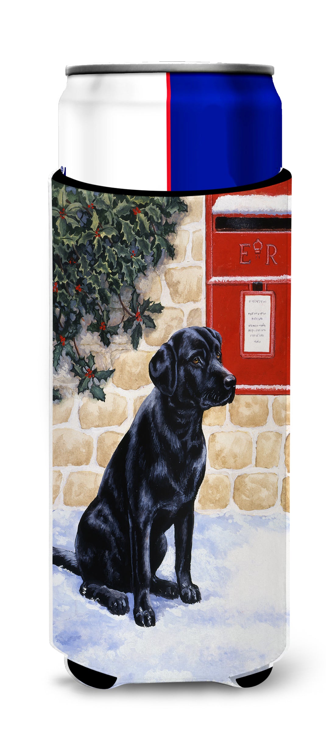 Black Labrador by the Mail Box Ultra Beverage Insulators for slim cans BDBA0301MUK  the-store.com.