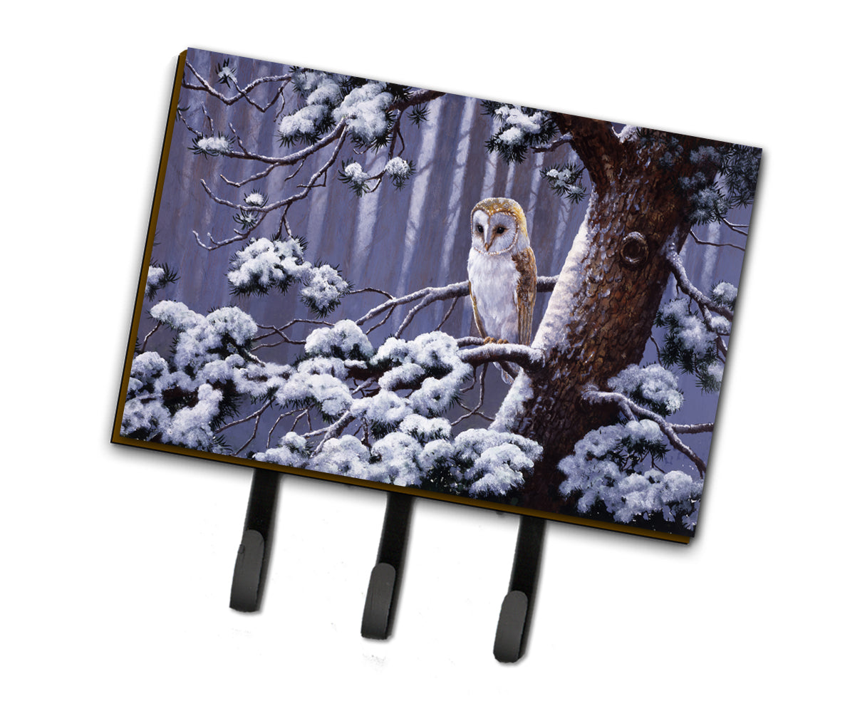 Owl on a Tree Branch in the Snow Leash or Key Holder BDBA0303TH68  the-store.com.