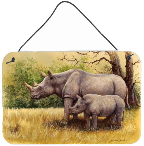 Rhinoceros by Daphne Baxter Wall or Door Hanging Prints by Caroline&#39;s Treasures